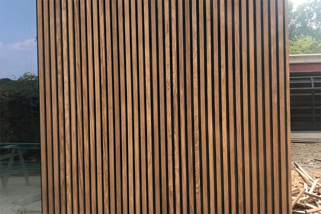 Houten gevel, afwerking